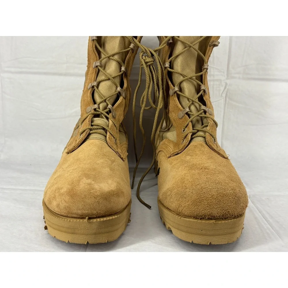 US Military Hot Weather Tactical Combat Boots Mens Desert Tan Suede 11 R NWOB